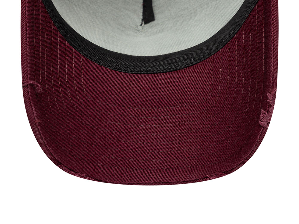 New Era Patch Washed Dark Red Edition 9Forty A Frame Snapback Cap