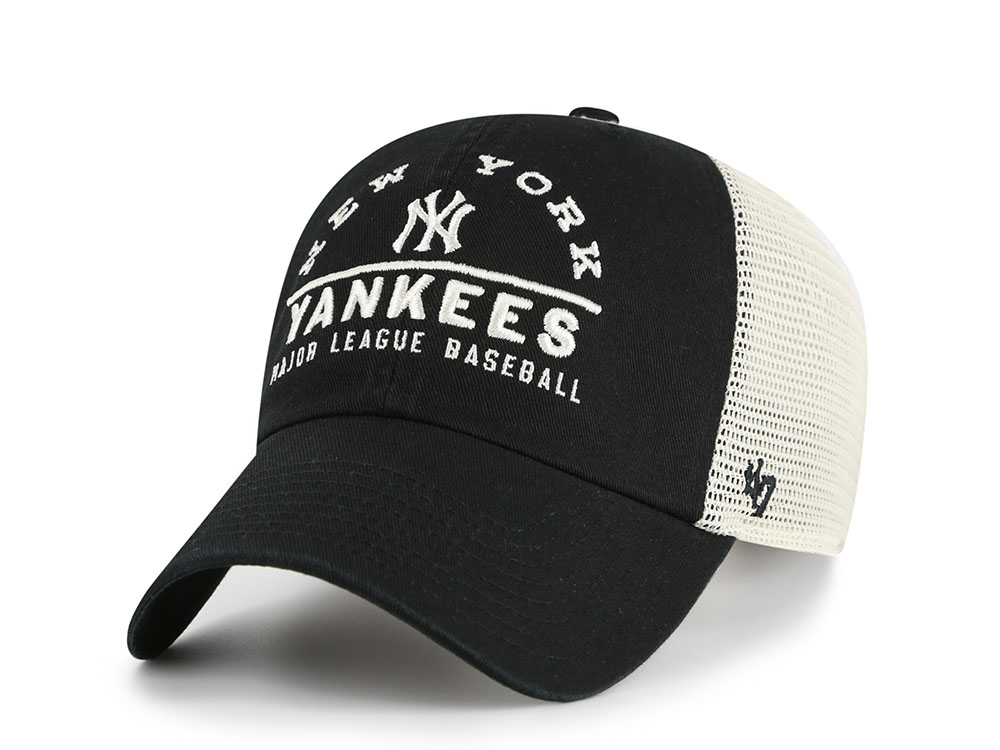 47 Brand New York Yankees Black Clean Up Trucker Snapback Cap