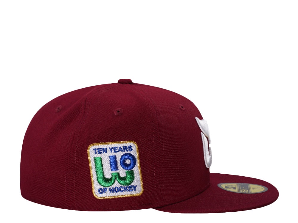 New Era Hartford Whalers 10th Anniversary Smooth Red Throwback Edition 59Fifty Fitted Cap