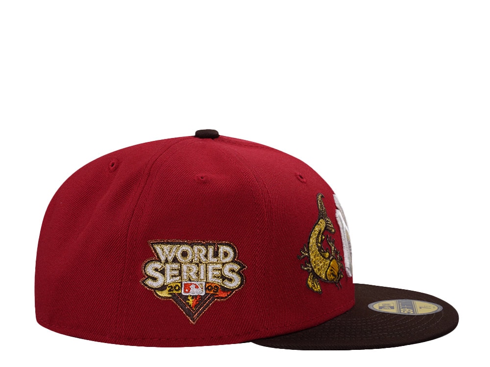 New Era New York Yankees World Series 2009 Pinot Red Two Tone Edition 59Fifty Fitted Cap