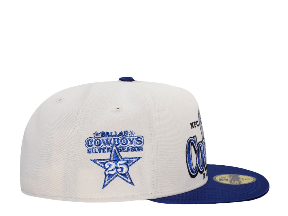 New Era Dallas Cowboys 25 Seasons Satin Brim Two Tone Edition 59Fifty AFrame Fitted Cap