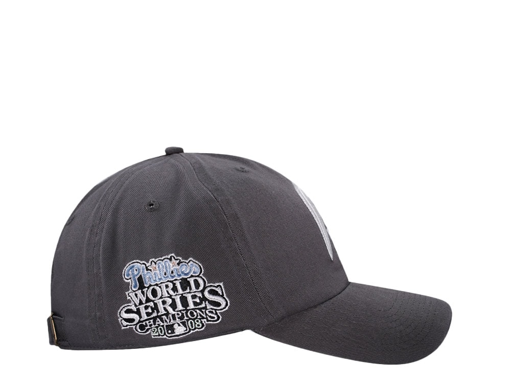 47Brand Philadelphia Phillies World Series Champions 2008 Graphite Clean up Strapback Cap