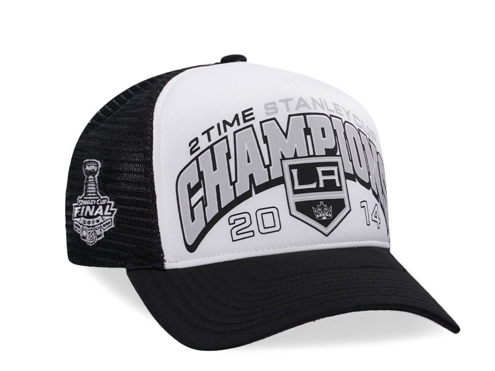 47Brand Los Angeles Kings Vintage 2014 Stanley Cup Black Foam Champ Offside Trucker Snapback Cap