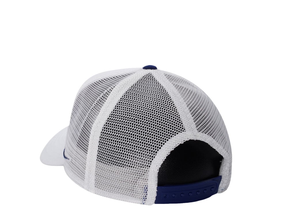 Nike Los Angeles Dodgers Primetime Dri-Fit Rise White Edition Trucker Snapback Cap
