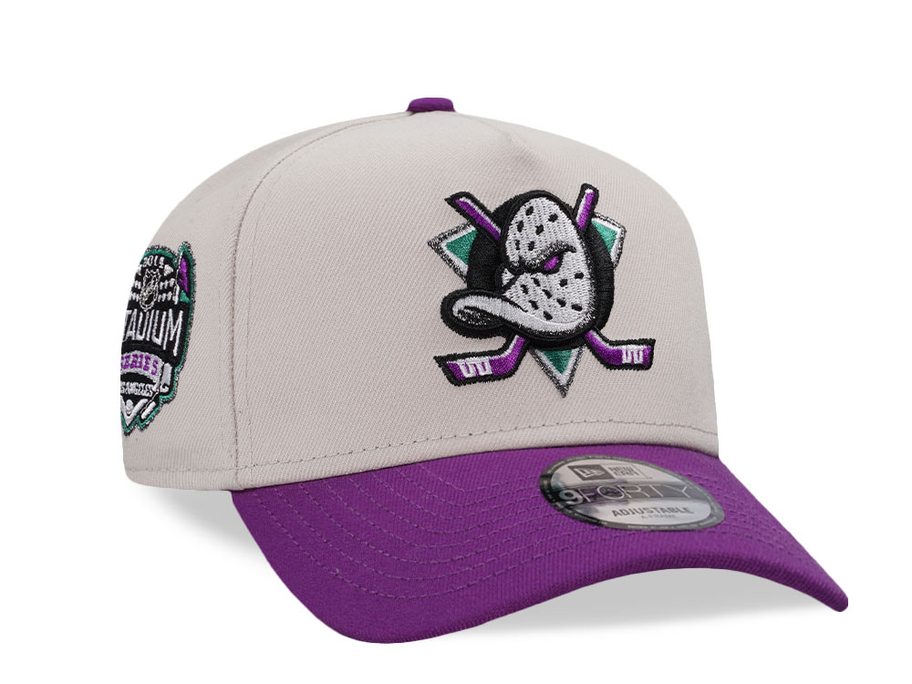 New Era Anaheim Ducks Stadium Series 2014 Stone Grape Two Tone Edition 9Forty A Frame Snapback Cap