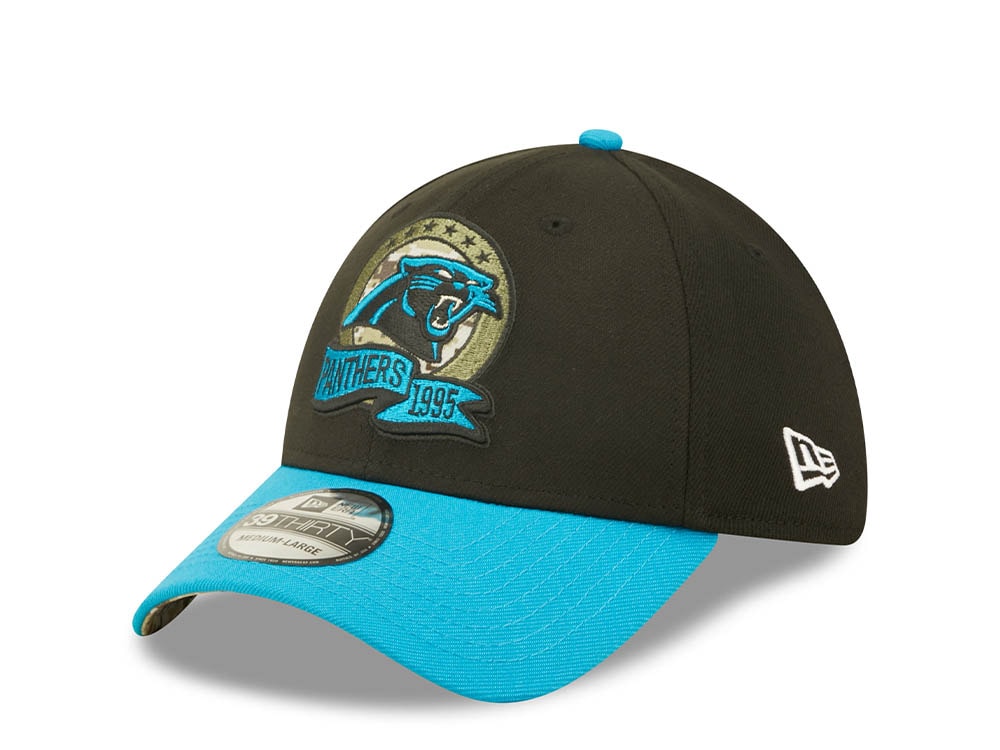 New Era Carolina Panthers Salute to Service 2022 39Thirty Stretch Cap
