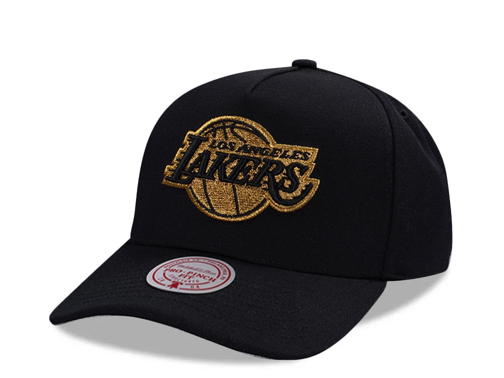 Mitchell & Ness Los Angeles Lakers Black Gold Edition Pro Pinch Fit Snapback Cap