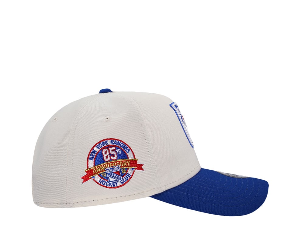 New Era New York Rangers 85th Anniversary Chrome Two Tone Edition 9Forty A Frame Snapback Cap