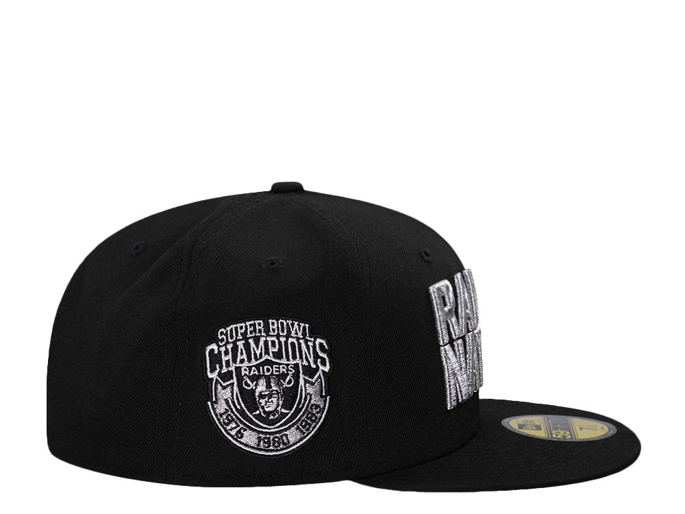 New Era Las Vegas Raiders Super Bowl Champions Black Prime Edition 59Fifty Fitted Cap