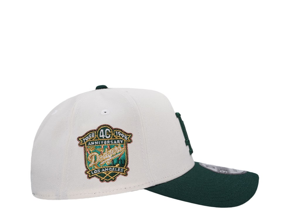 New Era Los Angeles Dodgers 40th Anniversary Chrome Green Two Tone Edition 9Forty A Frame Snapback Cap