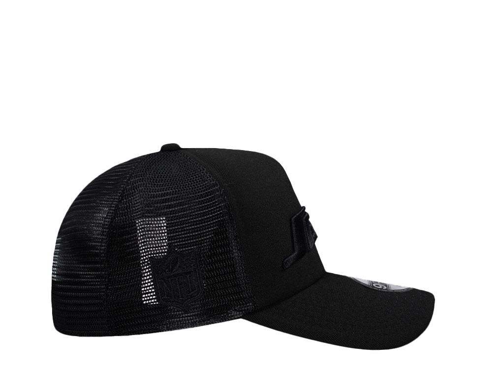 New Era New York Jets Black Foam Trucker 9Forty A Frame Snapback Cap