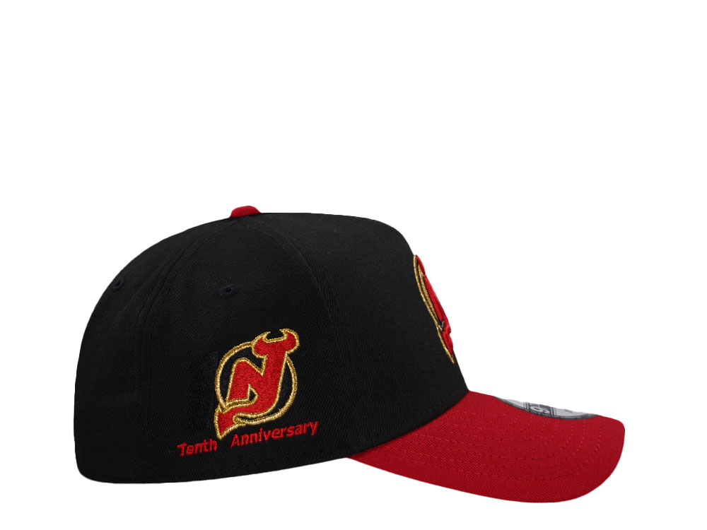 New Era New Jersey Devils 10th Anniversary Gold Two Tone Edition 9Forty A Frame Snapback Cap