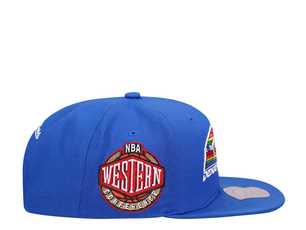 Mitchell & Ness Denver Nuggets Conference Patch Blue Snapback Cap