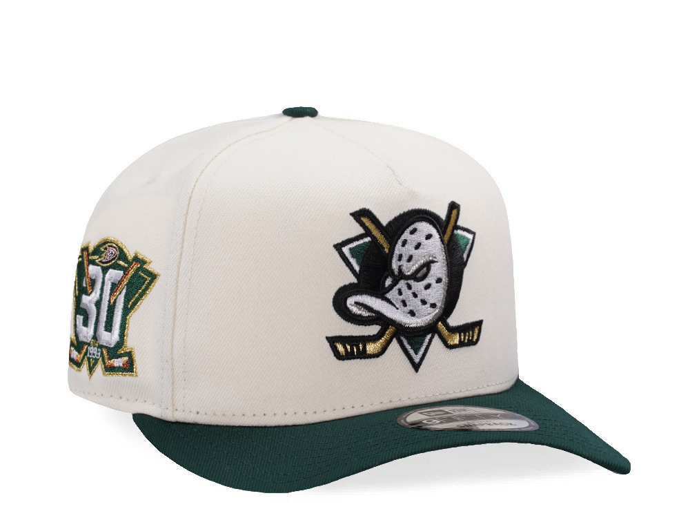 New Era Anaheim Ducks 30th Anniversary Chrome Two Tone Edition 9Fifty A Frame Snapback Cap