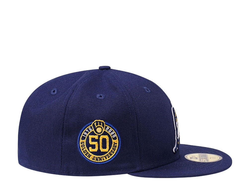 New Era Milwaukee Brewers 50th Anniversary Navy Edition 59Fifty Fitted Cap