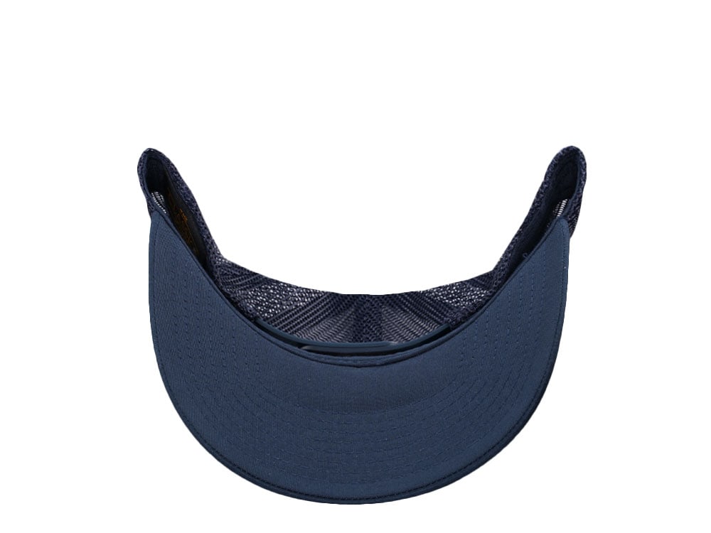 Yupoong Basic Navy Retro Trucker Snapback Cap