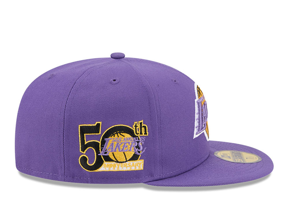 New Era Los Angeles Lakers HWC 50th Anniversary Purple 59Fifty Fitted Cap