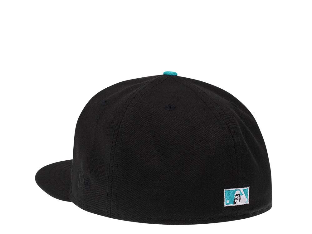 New Era Tampa Bay Rays 10th Anniversary Metallic Black Teal Edition 59Fifty Fitted Cap