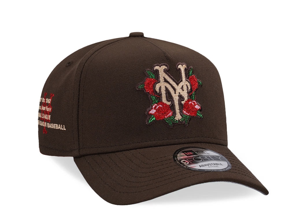 New Era New York Mets Walnut Rose 9Forty A Frame Snapback Cap