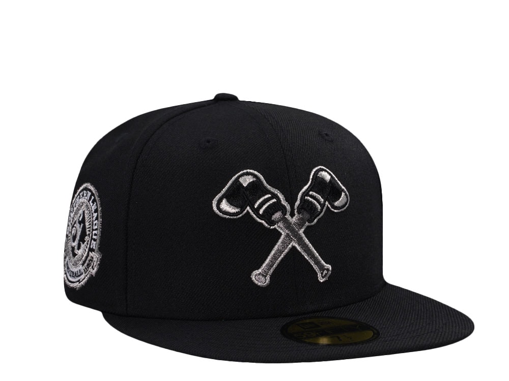 New Era Montgomery Gray Sox Southern League Black Prime Wool Edition 59Fifty Fitted Cap