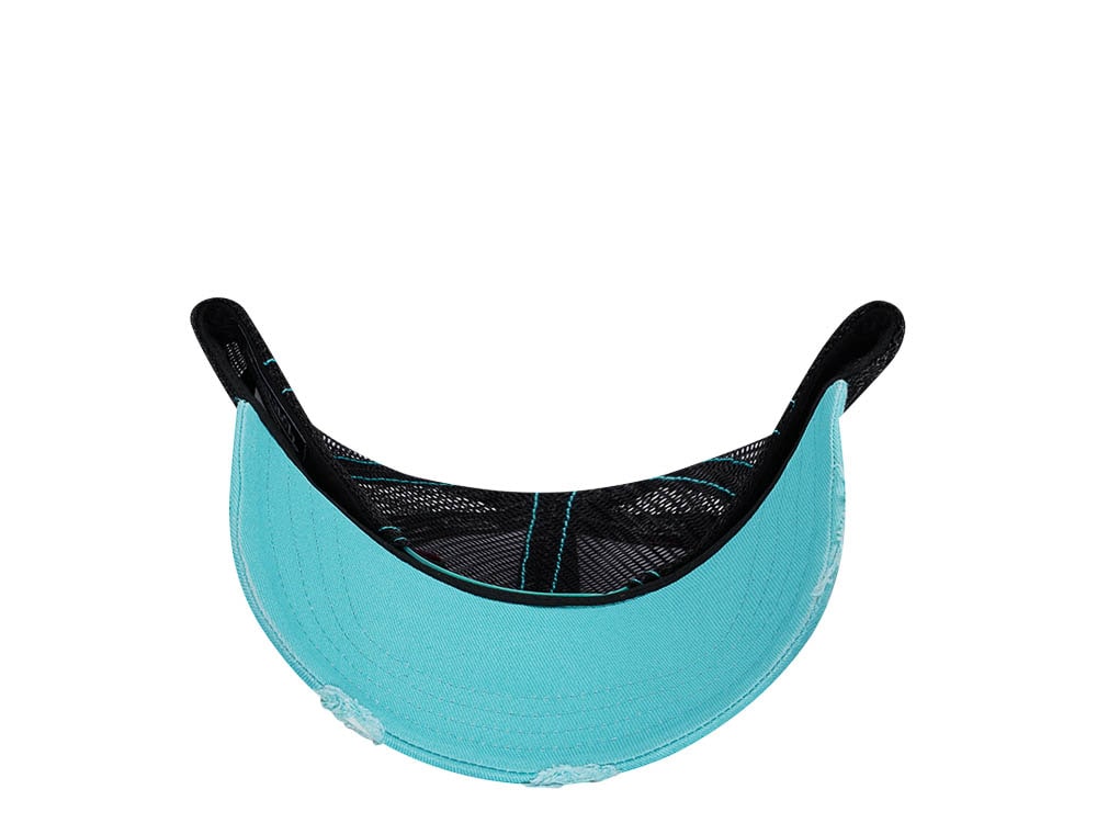 Von Dutch White Teal Two Tone Edition Trucker A Frame Snapback Cap