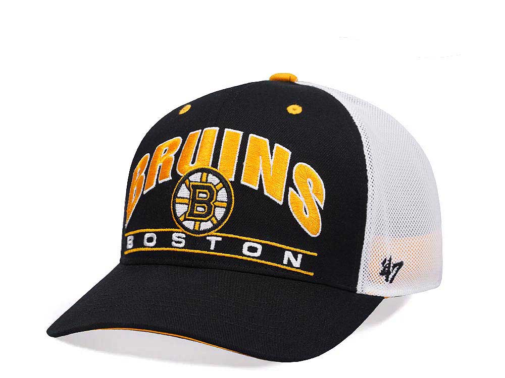 47Brand Boston Bruins Classic DP Top Corner Trucker Snapback Cap