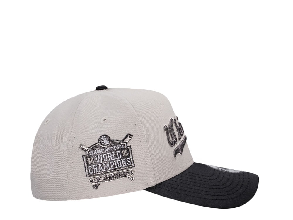 New Era Chicago White Sox World Champions 2005 Stone Satin Brim Two Tone 9Forty A Frame Snapback Cap