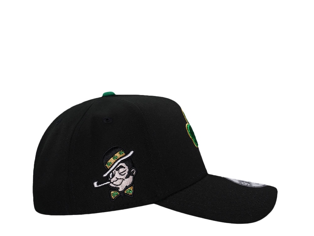 New Era Boston Celtics Black Throwback Edition 9Forty A Frame Snapback Cap
