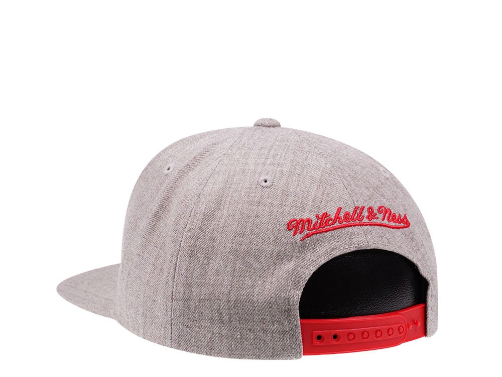 Mitchell & Ness Houston Rockets Hardwood Classics Heather Snapback Cap