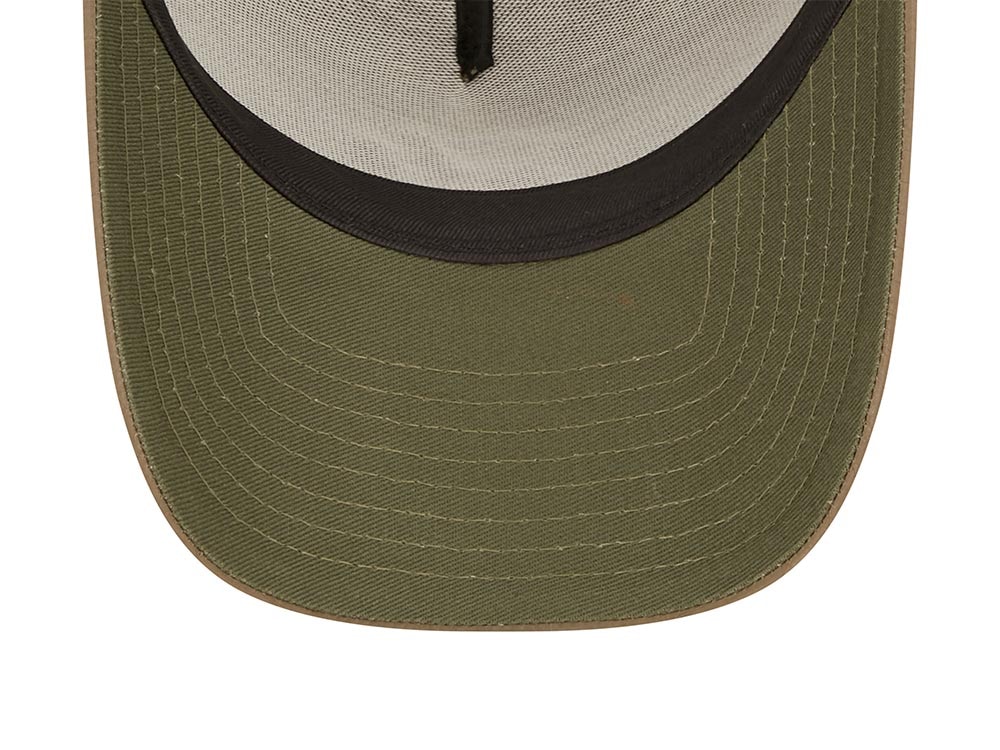 New Era New York Yankees Ripstop Olive A Frame Trucker Snapback Cap