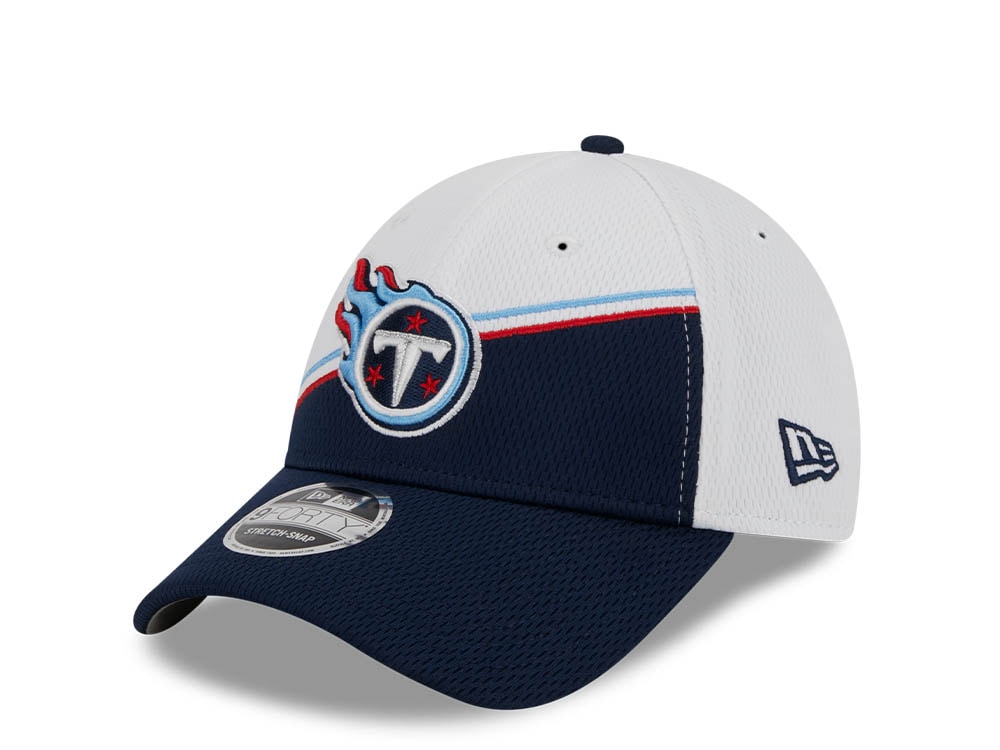 New Era Tennessee Titans NFL Sideline 2023 Navy White  9Forty Snapback Cap