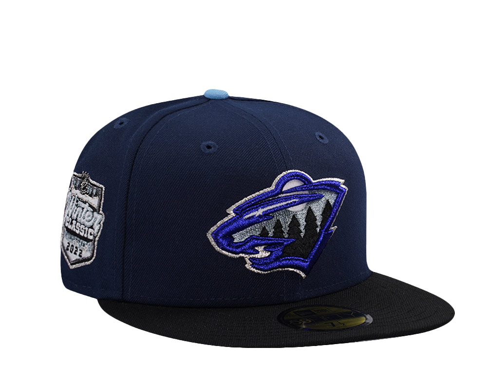 New Era Minnesota Wild Winter Classic 2022 Ocean Blue Two Tone Edition 59Fifty Fitted Cap