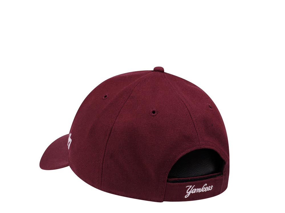 47Brand New York Yankees Classic Maroon Strapback Cap