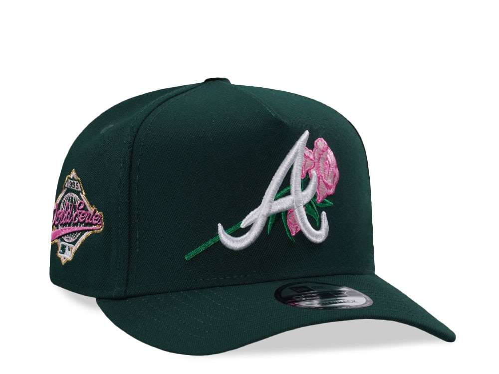 New Era Atlanta Braves World Series 1995 Dark Green Rose Edition 9Fifty A Frame Snapback Cap