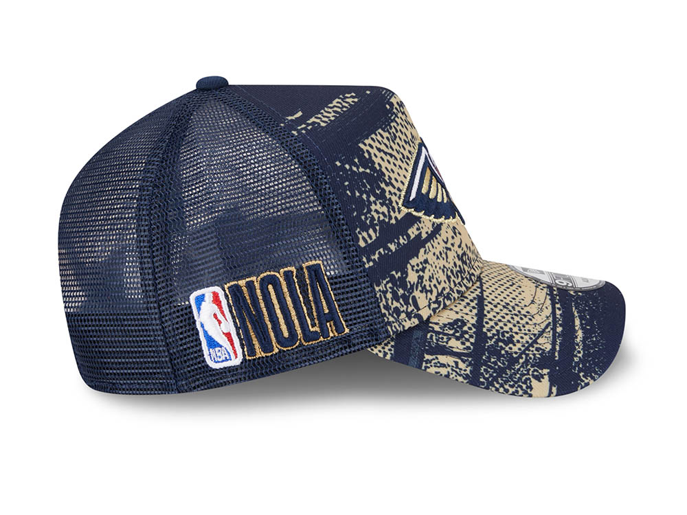 New Era New Orleans Pelicans NBA Tip Off 2024 Trucker 9Forty A Frame Snapback Cap