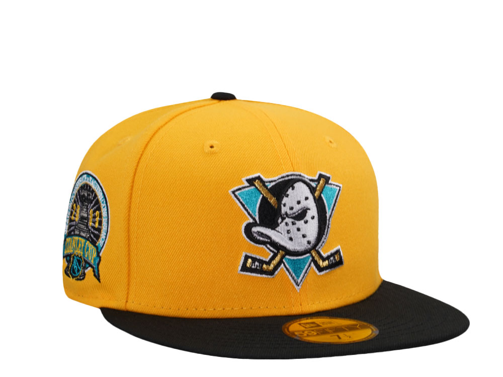 New Era Anaheim Ducks Stanley Cup 2003 Finals Gold Black Two Tone Edition 59Fifty Fitted Cap