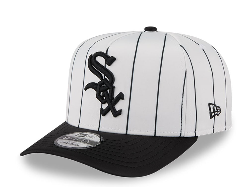 New Era Chicago White Sox Satin Pinstripe 9Fifty A Frame Snapback Cap