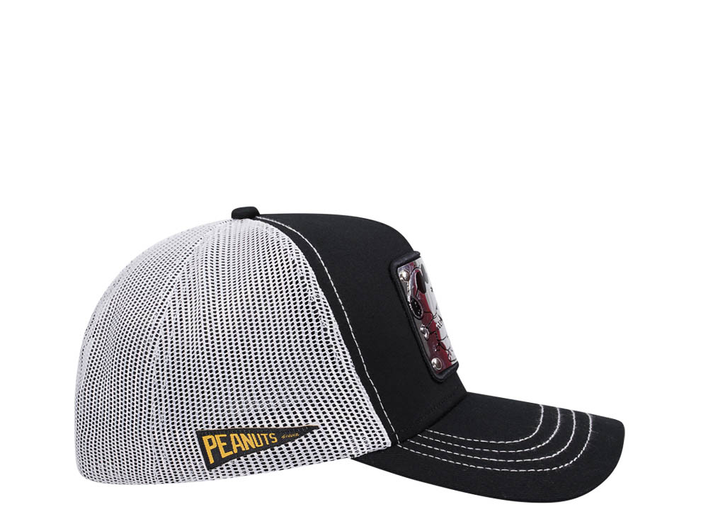 Capslab Peanuts Snoopy Black Grey Trucker Snapback Cap