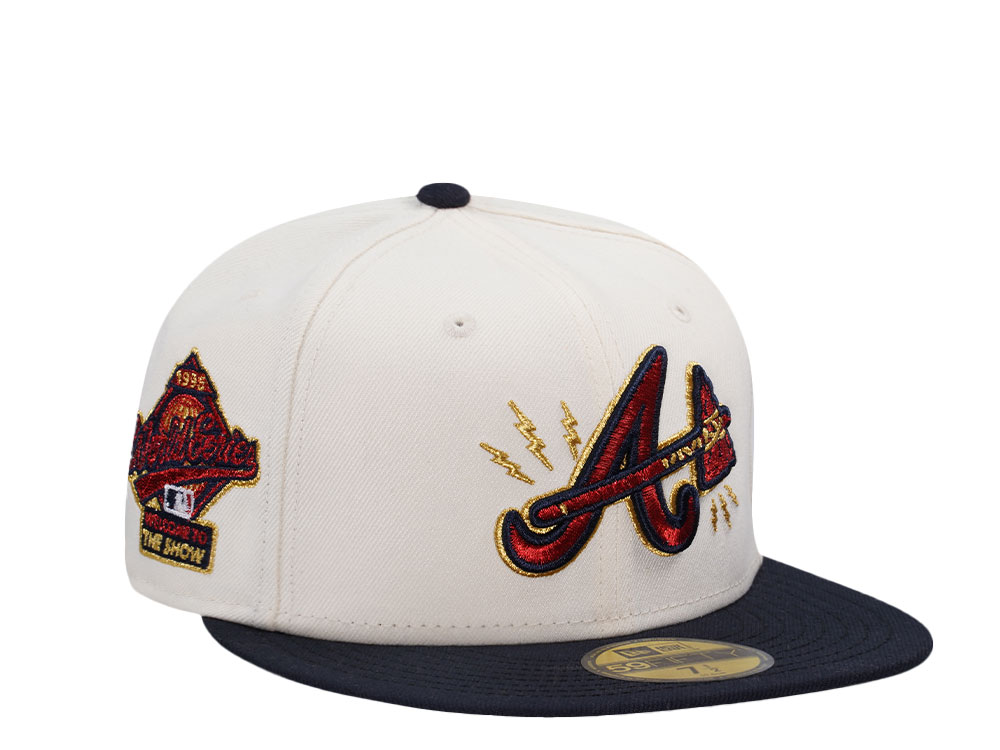 New Era Atlanta Braves World Series 1995 Chrome Throwback Two Tone 59Fifty Fitted Cap