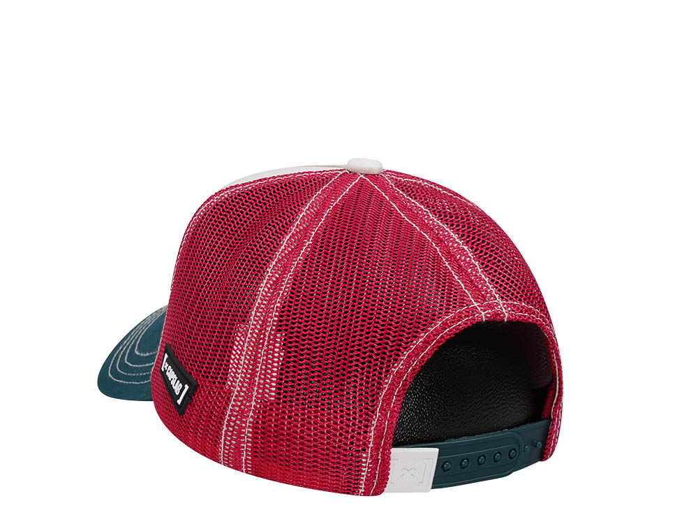 Capslab Peanuts Snoopy White Red Green Trucker Snapback Cap