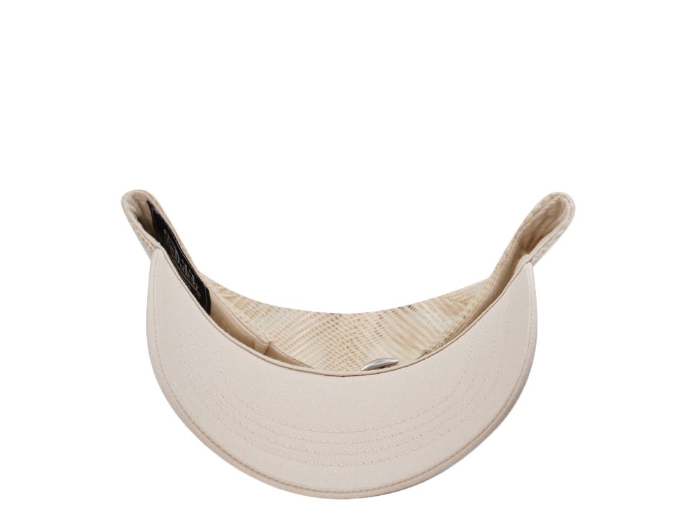 Von Dutch Oval Patch Beige Trucker Strapback Cap