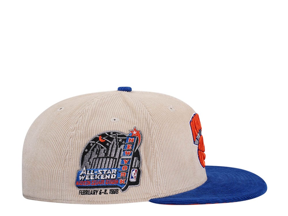 Mitchell & Ness New York Knicks All Star 1998 Two Tone Hardwood Classic Cord Edition Dynasty Fitted Cap