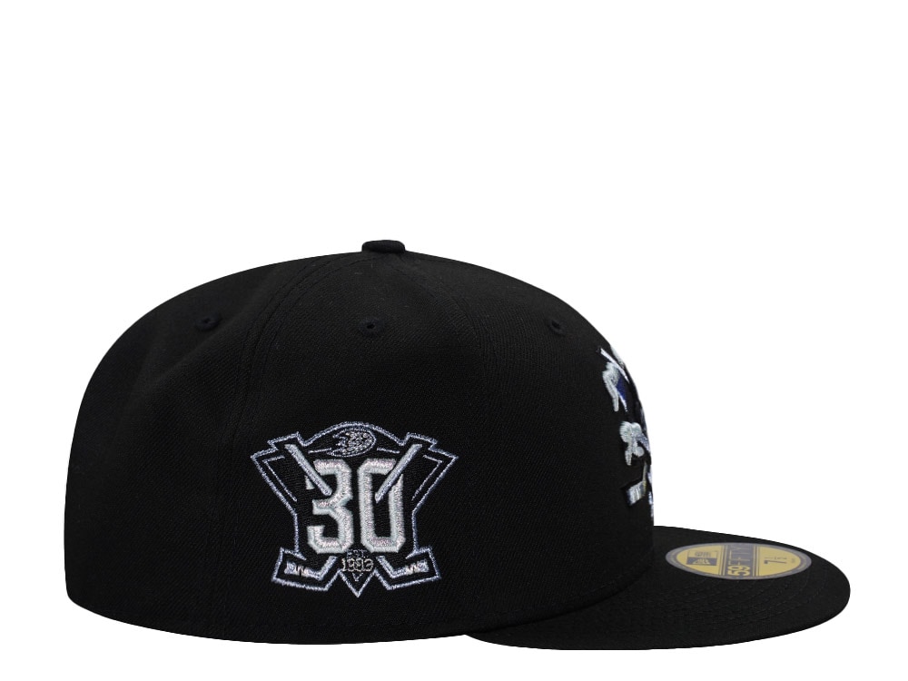 New Era Anaheim Ducks 30th Anniversary Black Prime Edition 59Fifty Fitted Cap
