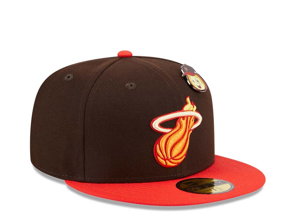 New Era Miami Heat The Elements Brown Two Tone Edition 59Fifty Fitted Cap