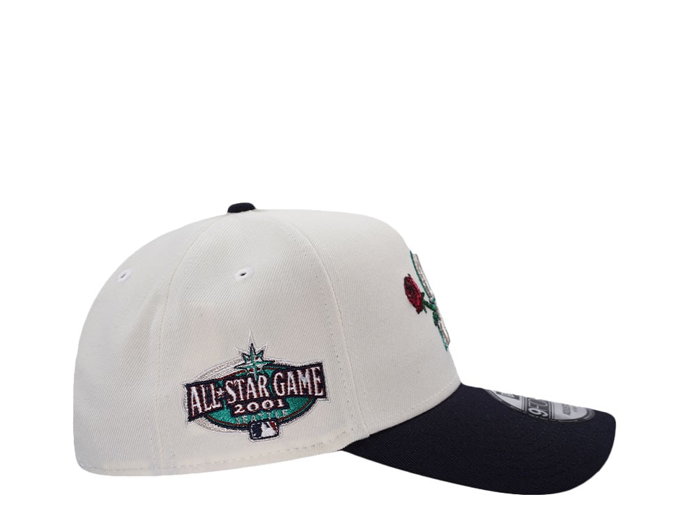 New Era Seattle Mariners All Star Game 2001 Rose Chrome Two Tone Edition 9Forty A Frame Snapback Cap
