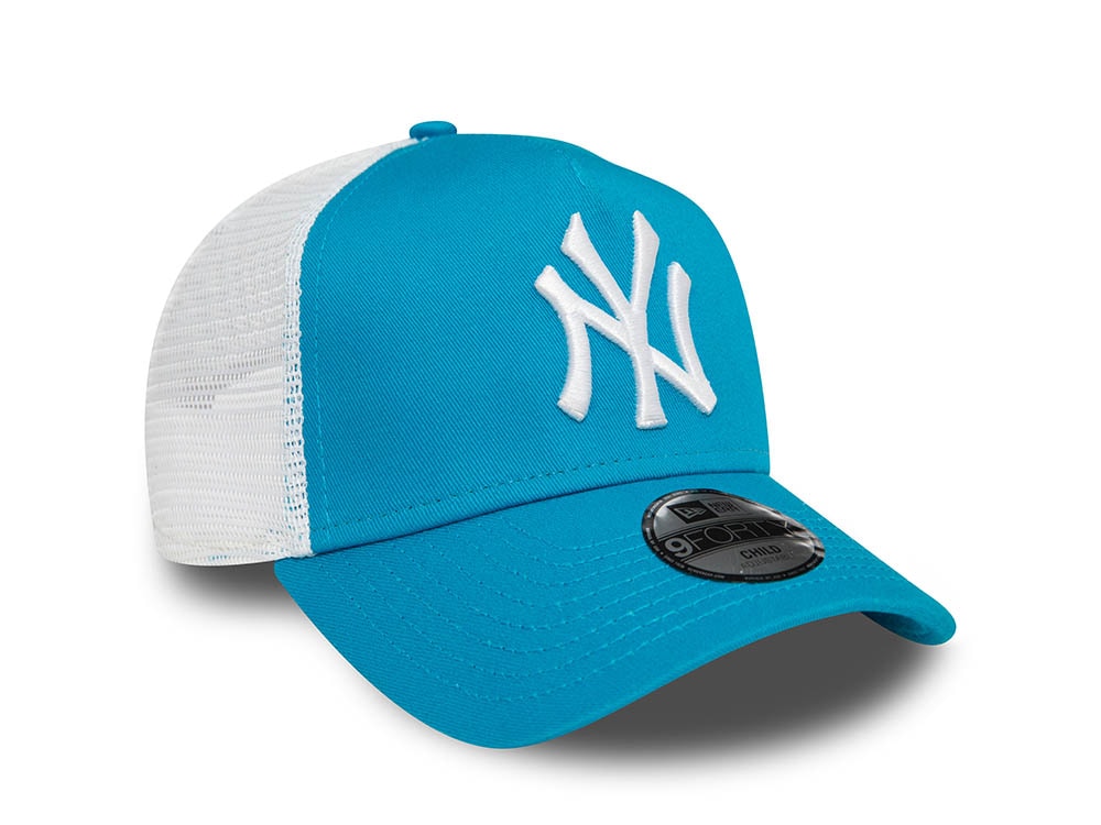 New Era New York Yankees League Essential Blue Kids 9Forty A Frame Trucker Snapback Cap