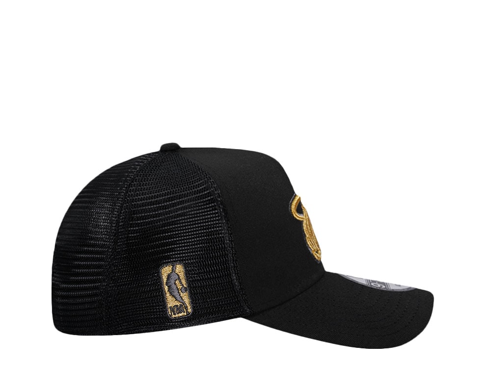 New Era Miami Heat Black Gold Classic Trucker Edition A Frame 9Forty Cap