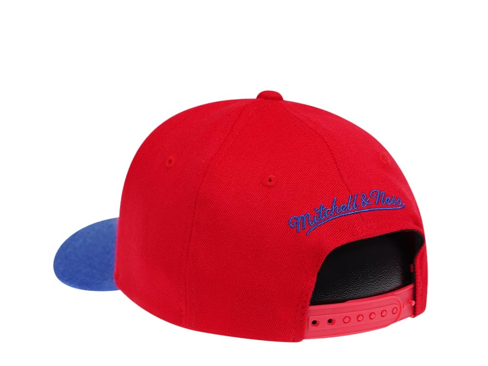 Mitchell & Ness Los Angeles Clippers Team Two Tone Red Line Solid Flex Snapback Cap