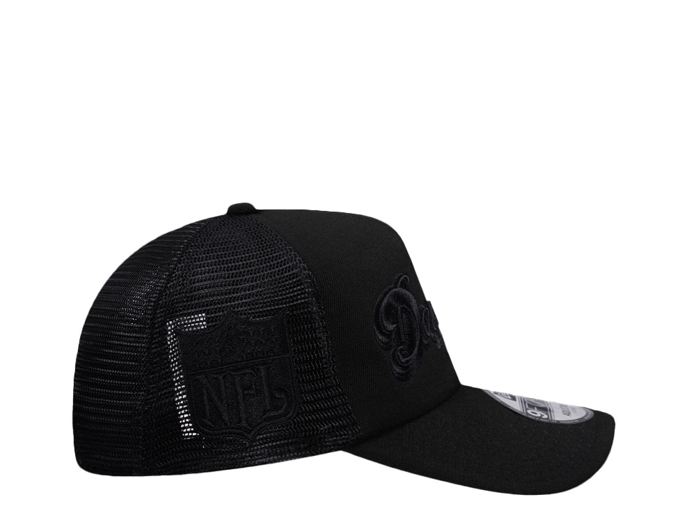 New Era Miami Dolphins Black Foam Trucker 9Forty A Frame Snapback Cap