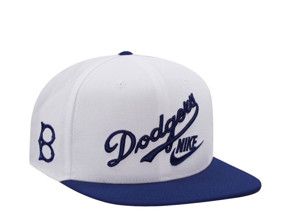 Nike Brooklyn Dodgers Cooperstown Dri-Fit White Edition Snapback Cap